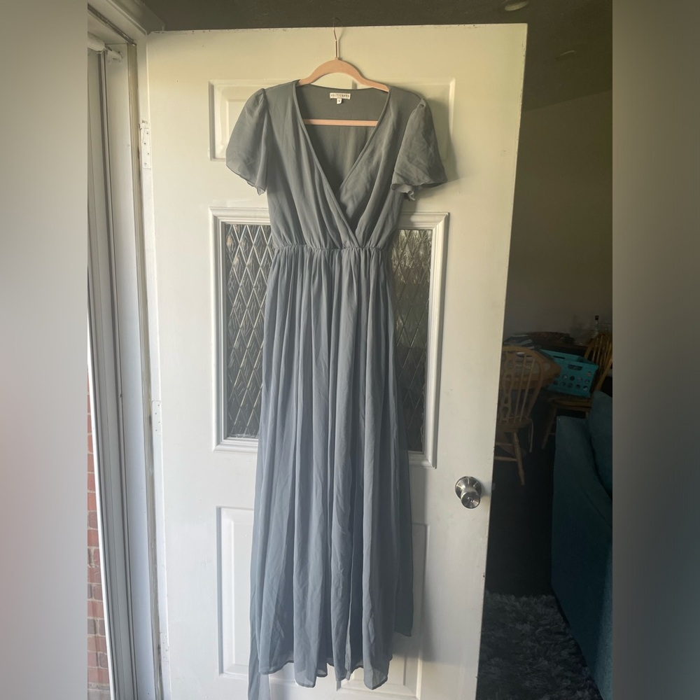 Baltic Born Dusty Blue Maxi Dress Size S